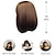 cheap Synthetic Trendy Wigs-Short Straight Bob Wigs with Air Bangs Honey Brown Wig for Women Shoulder Length Heat Resistant Fiber Hair Wigs