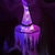cheap Halloween Lights-Glowing Halloween Holiday LED Lights Hat Can Be Worn On The Head Or As A Pendant Witch Hat Garden Hotel Wedding Decoration Halloween Funny Tricky Supplies Halloween Shelf Display Halloween Party Supplies Trick Or Treat Silicone