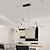 baratos Luzes de teto reguláveis-led pingente luz linha design preto branco metal estilo artístico escritório estilo moderno 85-2650v