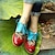 billige Flade sko til kvinder-Dame Fladsko Oxfordsko Plus størrelse Komfort Sko Fest Daglig Farveblok Satinblomst Snøring Flade hæle Rund Tå Ferie Årgang Komfort Syntetisk læder Snøre Rød