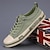 cheap Men&#039;s Sneakers-Men&#039;s Sneakers Casual Shoes Classic Sneakers Comfort Shoes Walking Casual Beach Outdoor Daily Canvas Breathable Comfortable Slip Resistant Elastic Band Grass Green black rice Star blue Summer Spring