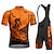 abordables Ensembles de vêtements pour hommes-21Grams Homme Maillot et Cuissard Avec Bretelles Velo Cyclisme Manche Courte VTT Vélo tout terrain Vélo Route Jaune Rouge Bleu Graphic Vélo Séchage rapide Evacuation de l&#039;humidité Spandex Des sports