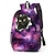 お買い得  グラフィックプリントバッグ-女性用 バックパック スクールバッグ 3D バックパック 学校 日常 猫 ポリエステル 大容量 ライトウェイト 耐久 ジッパー プリント レッドブラック ピンク ライトパープル
