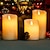 billige Stearinlys-LED stearinlys flammefri flimrende søylelys med fjernkontroll og timer batteridrevet 3D veke virkelig stearinvoks elfenben varm belysning LED søylelys til Halloween dekorasjon innendørs sett med 3(D3