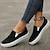 cheap Women&#039;s Sneakers-Women&#039;s Sneakers Slip-Ons Valentines Gifts Plus Size Comfort Shoes Outdoor Daily Solid Color Summer Flat Heel Round Toe Casual Comfort Minimalism Walking PU Loafer Black White Red