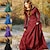 cheap Medieval-Medieval 18th Century Vintage Dress Dress Tunic Dress Maxi Viking Outlander Ranger Elven Women&#039;s Halloween Party &amp; Evening LARP Ren Faire Dress