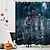 baratos Cortinas de chuveiro de Halloween-Cortina de chuveiro horror halloween com ganchos decoração do banheiro tecido à prova d&#039; água cortina de chuveiro conjunto com 12 pacote de ganchos de plástico esqueleto abóbora bruxa