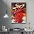 cheap People Paintings-Handpainted Famous Flamenco Dancer Painting Canvas Painting Wall Art Poster for Bedroom Living Room Decor (No Frame)