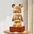 Недорогие Настольные лампы-3d фейерверк медведь стеклянная лампа красочная атмосфера ночной свет комната украшение стола rgb светодиодный проектор романтический декор спальни подарок