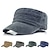 cheap Men&#039;s Hats-Men&#039;s Military Cap Cadet Hat Black Navy Blue Washed Cotton Pure Color Adjustable Daily Stylish Street Dailywear Vintage Sports Portable