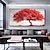 abordables Peintures fleurs/botaniques-Mintura fait à la main abstrait arbre paysage peintures à l'huile sur toile mur art décoration moderne photos pour la décoration intérieure roulé sans cadre non étiré peinture