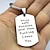 cheap Car Pendants &amp; Ornaments-Engraved Drive Safe Because Your Mom Fucking Love You Key Chain for Son Daughter Brithday Gift Graduation Gift
