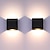 billige Vegglamper med LED-lightinthebox utendørs led vegglampe vanntett 6w opp og ned belysning innendørs dobbelthode buet vegglampe moderne soverom varmhvitt lys 90-264v