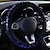 cheap Steering Wheel Covers-StarFire Universal Hot Stamping Snowflake Elastic Band Steering Wheel Cover Car Styling Accessories
