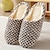 cheap Women&#039;s Slippers &amp; Flip-Flops-Women&#039;s Slippers Fuzzy Slippers Fluffy Slippers House Slippers Warm Slippers Home Daily Winter Flat Heel Round Toe Casual Comfort Minimalism Satin Loafer Pink dot Black and white dots coffee point