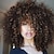 baratos Perucas Sintéticas sem Touca-perucas encaracoladas para mulheres negras - peruca de cabelo afro encaracolado afro-americano sintético preto natural com franja