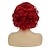 abordables Perruques de déguisement-Perruques courtes bouclées rouges pour femmes synthétiques naturelles ondulées rouge costume cosplay perruque de fête avec chapeau de perruque