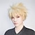 abordables Perruques de déguisement-anime cosplay perruque pour cosplaymaker mens wig wavy synthétique perruque pour halloween costume party blonde spiky short wig for men boys cosplay court blonde wig