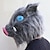billiga Anime Cosplaytillbehör-Svärd Mask Inspirerad av Demon Slayer: Kimetsu no Yaiba Gris Inosuke Hashibira Animé Cosplay-tillbehör Polyester Herr Dam Halloween-kostymer