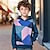 cheap Boy&#039;s 3D Hoodies&amp;Sweatshirts-Boys 3D Graphic Geometric Color Block Hoodie Long Sleeve 3D Print Summer Spring Fall Fashion Streetwear Cool Polyester Kids 3-12 Years Outdoor Casual Daily Regular Fit