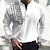 cheap Men&#039;s Henley Shirt-Men&#039;s Shirt Floral Vintage Geometry Totem V Neck White Blue Green Khaki Light Blue Outdoor Street Long Sleeve Print Clothing Apparel Fashion Streetwear Designer Casual