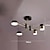 Недорогие Встраиваемые и полунавесные крепления-светодиодный подвесной светильник, современная металлическая подвесная люстра, 4/6/8 головок, светодиодный подвесной светильник, креативный подвесной потолочный светильник черного цвета для гостиной,