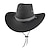 billige Historiske kostymer og vintagekostymer-18. århundre 1800-tallet delstaten Texas Cowboyhatt Cowgirl lue Cowgirl Cowboy West Cowboy Herre Dame Karneval Fest / aften Hverdag Hatt