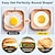 זול כלים לביצים-טבעת ביצי סיליקון, טבעות בישול ביצים בדרגת מזון, טבעות ביצים נון סטיק, טבעות בישול ביצים, תבנית ביצים מטוגנות מושלמת או טבעות פנקייק