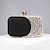cheap Clutches &amp; Evening Bags-Women&#039;s Clutch Evening Bag Wristlet Clutch Bags Polyester Party Bridal Shower Wedding Party Rhinestone Chain Lightweight Durable Anti-Dust Color Block Patchwork Silver Black Gold