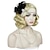 abordables Perruques de déguisement-1920 s clapet ondulé perruque avec bandeau doigt ondulé vintage perruque 20 s bouclés ondulé perruque sale blonde cosplay costume cheveux