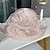 זול כובע מסיבות-כובעים מצנפת טול קש כובע דלי כובע עם שוליים רחבים כובע קש קזו&#039;אל חגים וינטאג&#039; אלגנטית עם צבע טהור צד תחרה כיסוי ראש כיסוי ראש