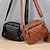 baratos Malas a tira-colo-Mulheres Bolsa crossbody Bolsa de ombro Bolsa para celular Dome Bag Couro PU Ao ar livre Diário Ziper Grande Capacidade Prova-de-Água Leve Côr Sólida Preto Marron