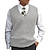 cheap Men&#039;s Pullover Sweater-Men&#039;s Sweater Sweater Vest Pullover Cable Knit Knitted Solid Color V Neck Stylish Vintage Style Formal Outdoor Clothing Apparel Winter Fall Black Wine S M L