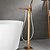 cheap Bathtub Faucets-Bathtub Faucet Floor Standing with Handheld Shower Sprayer, Freestanding Bath Filler Mixer Tap Brass Bathroom