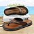 abordables Pantuflas y chanclas de hombre-Hombre Zapatillas Chancletas Zapatillas de playa Casual Estilo playero Exterior Playa PVC Transpirable Cómodo Antideslizante Mocasín Marrón Color Caquí Verano