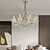 cheap Candle-Style Design-Modern Clear Crystal Chandelier Adjustable 1/6/8 Lights Crystal Glass Flush Mount Hanging Ceiling Pendant Light Classic Candle Style Lighting Fixture E12/E14 for Bedroom Living Room Hallway Entry 110-240V