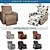 abordables Fauteuils inclinables, à oreilles-Housses de canapé inclinables, housses de fauteuil inclinable à un siège, housse de meuble pour canapé inclinable, motif floral avec élastique en bas (comprend 1 housse de dossier, 1 housse de siège,