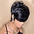 cheap Human Hair Capless Wigs-Short wave Bob wig Human hair Pixie Cut wig for women lacy front wig with bangs Layered waves Full machine made wig 1B color