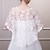 voordelige Cape-Damesomslag Cape Vintage Elegant Mouwloos Polyester Bruiloftsomslagen Met Kant Voor Bruiloft Zomer
