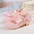 cheap Kids&#039; Princess Shoes-Girls&#039; Heels Daily Dress Shoes Princess Shoes School Shoes Glitter Portable Breathability Non-slipping Princess Shoes Big Kids(7years +) Little Kids(4-7ys) Daily Prom Walking Shoes Buckle Light Pink