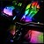 tanie Oświetlenie wnętrza samochodu-Oświetlenie ledowe wnętrza samochodu Oświetlenie stóp otoczenia z bezprzewodowym zdalnym sterowaniem aplikacją muzyczną USB Lampy dekoracyjne z atmosferą rgb