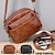 cheap Crossbody Bags-Women&#039;s Crossbody Bag Shoulder Bag Mobile Phone Bag Dome Bag PU Leather Outdoor Daily Zipper Large Capacity Waterproof Lightweight Solid Color Black Brown