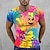 billige 3d-t-skjorte for menn-Herre T skjorte Grafisk Regnbue Crew-hals Klær 3D-utskrift utendørs Daglig Kortermet Trykt mønster Årgang Mote Designer