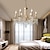 cheap Candle-Style Design-Modern Clear Crystal Chandelier Adjustable 6/8 Lights Crystal Glass Flush Mount Hanging Ceiling Pendant Light Classic Candle Style Lighting Fixture E12/E14 for Bedroom Living Room Hallway Entry 110-240V