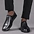 ieftine Saboți și Mocasini Bărbați-Bărbați Mocasini &amp; Balerini Mocasini din piele Pantofi de confort Clasic Casual Zilnic Imitație Piele Respirabil Comfortabil Anti-Alunecare Loafer Negru Primăvară Toamnă