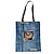 cheap Graphic Print Bags-Women&#039;s Tote Shoulder Bag Canvas Tote Bag Polyester Shopping Holiday Print Large Capacity Foldable Lightweight Cat C3303Z22 CA4914Z22 CA4912Z22