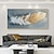 זול ציורי טבע דומם-ציור שמן בעבודת יד קנבס עיצוב קיר ציור נוצות מקורי לעיצוב הבית עם מסגרת מתוחה/ללא ציור מסגרת פנימית