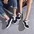 ieftine Adidași de Damă-Bărbați Pentru femei Adidași Papuci din Pânză Mărime Plus Size Pantofi de confort Birou Zilnic Culoare solidă Vară Franjuri Toc Drept Vârf rotund Modă Sportiv Casual Plimbare Pânză Dantelat Negru