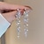 זול עגילים-בגדי ריקוד נשים עגילי טיפה תכשיטים מהודרים פרנזים יָקָר מסוגנן פאר עגילים תכשיטים כסף עבור חתונה מפלגה זוג 1
