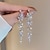 cheap Earrings-Women&#039;s Drop Earrings Fine Jewelry Tassel Fringe Precious Stylish Luxury Earrings Jewelry Silver For Wedding Party 1 Pair